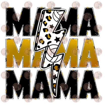 Volleyball Mama Gold Transfer