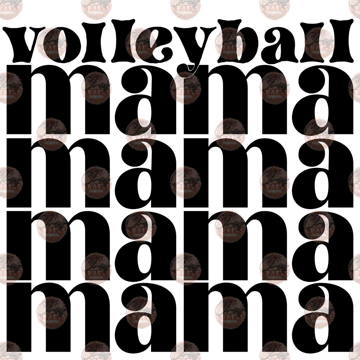 Volleyball Mama Retro Transfer