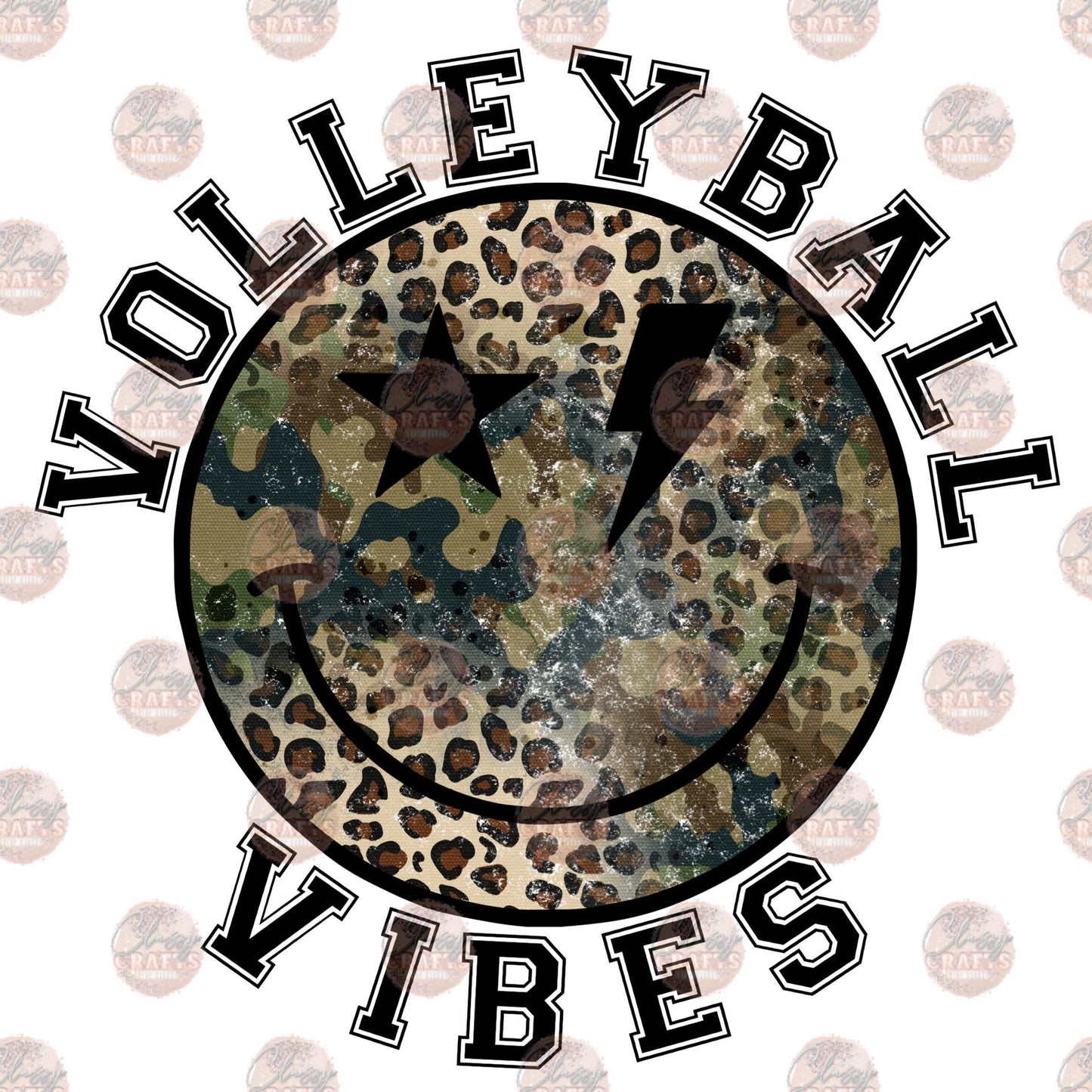 Volleyball Vibes Smiley Transfer