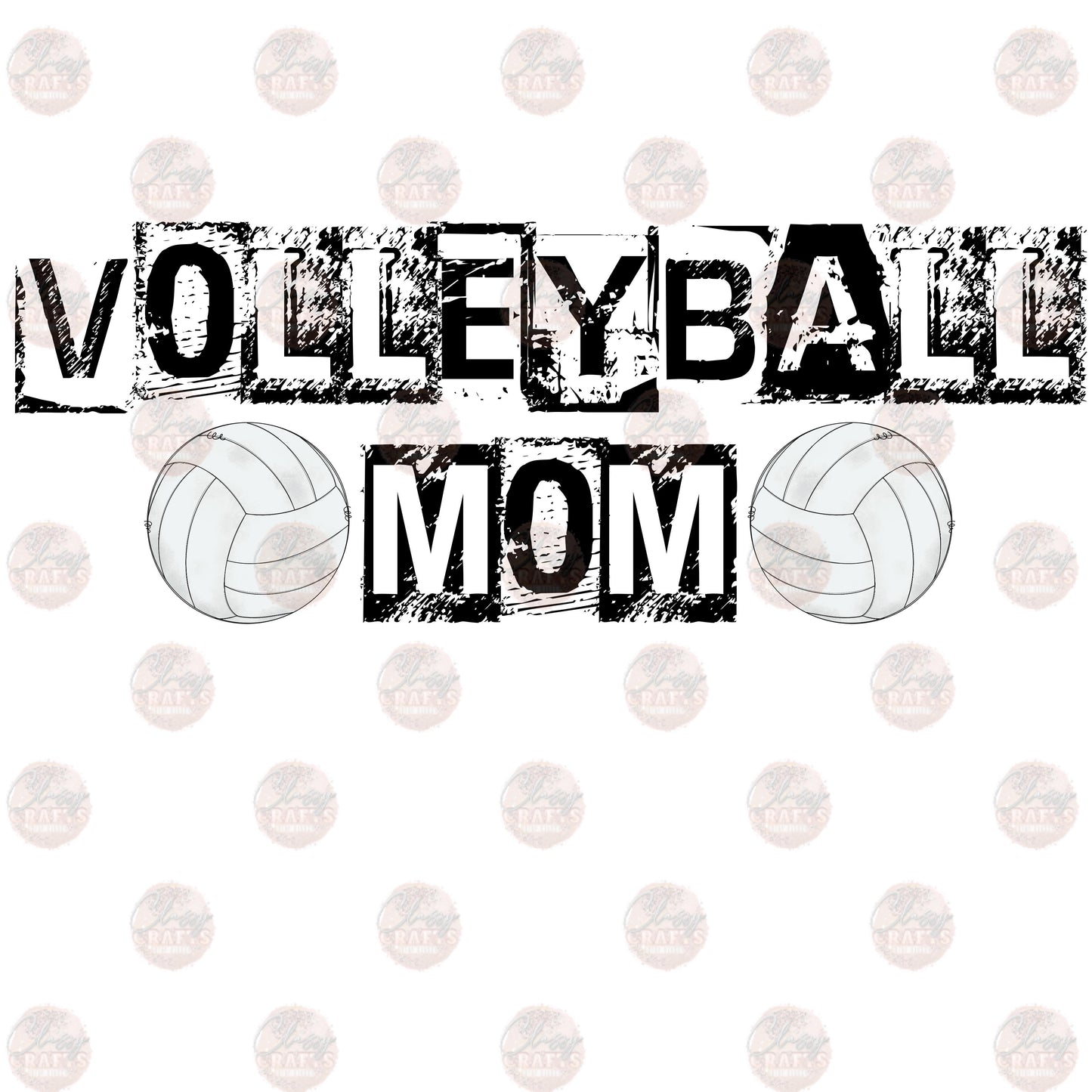 Volleyball Mom Distressed Transfer