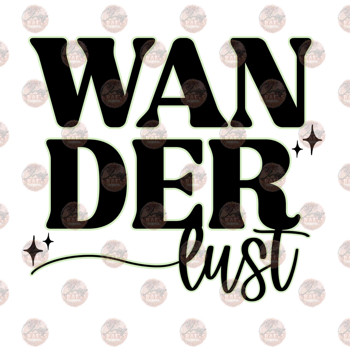 Wanderlust Black - Sublimation Transfer