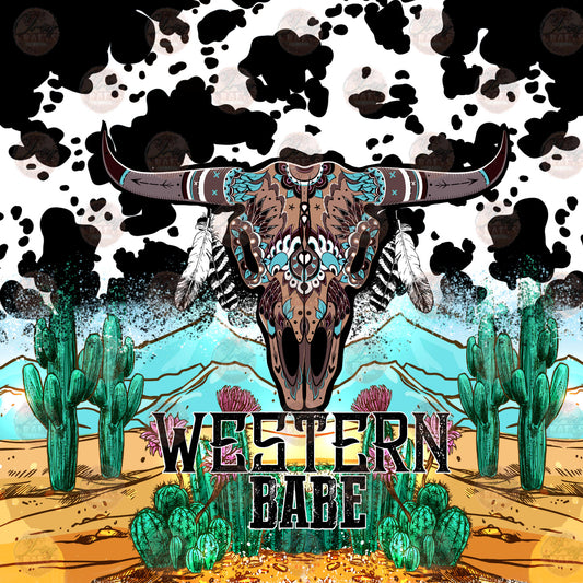 Western Babe Tumbler Wrap - Sublimation Transfer