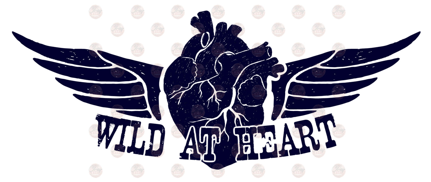 Wild At Heart /Navy - Sublimation Transfer