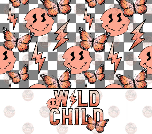 Wild Child Peach Tumbler Wrap - Sublimation Transfer