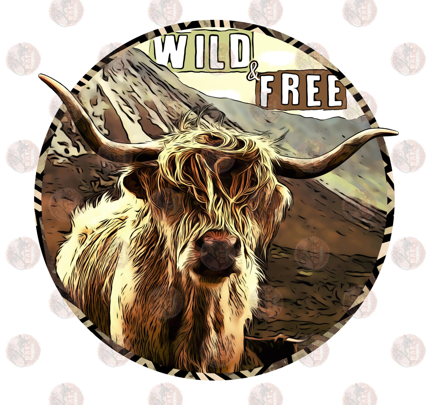 Wild Free Bull - Sublimation Transfer