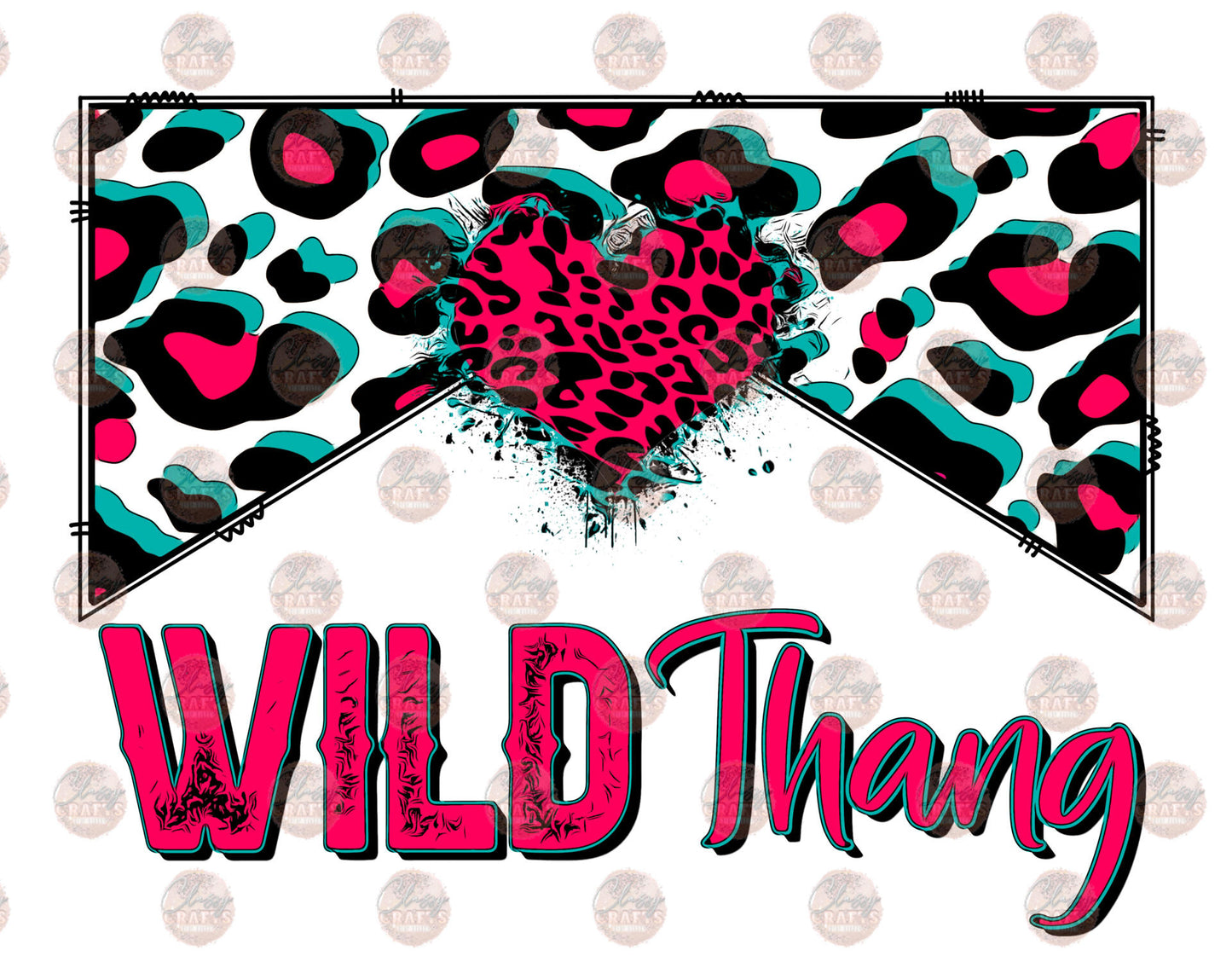 Wild Thang Heart - Sublimation Transfer
