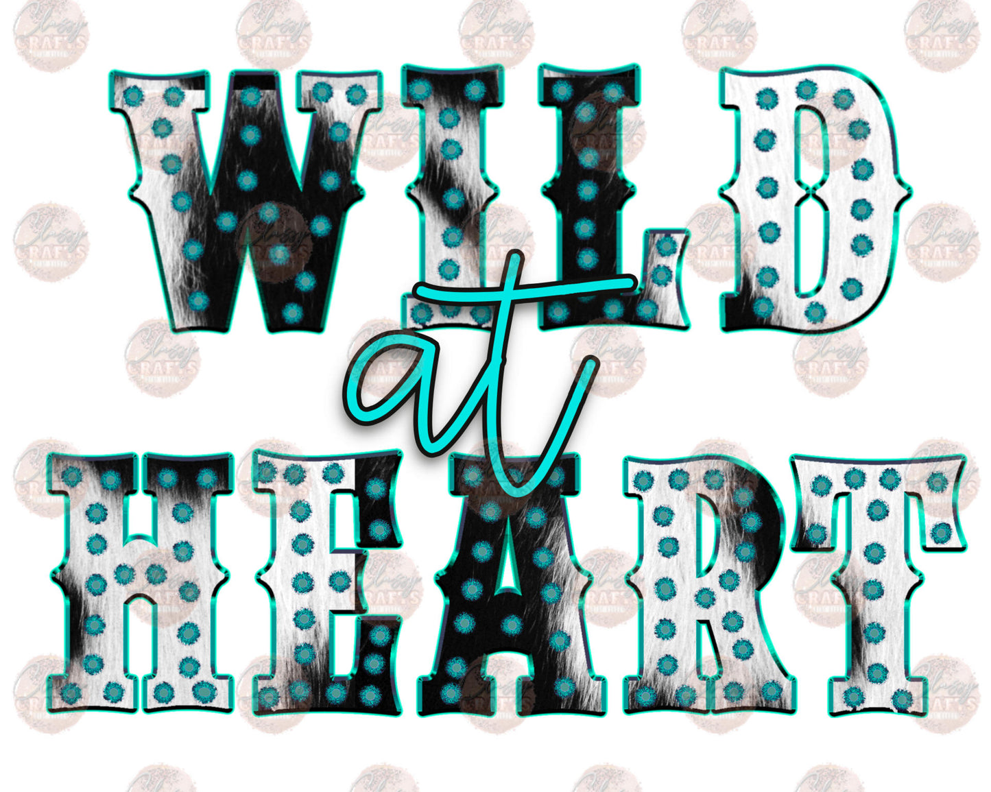 Wild At Heart Mint - Sublimation Transfer