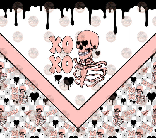 XOXO Skellie Tumbler Wrap - Sublimation Transfer