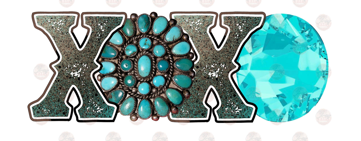 XOXO Turquoise - Sublimation Transfer