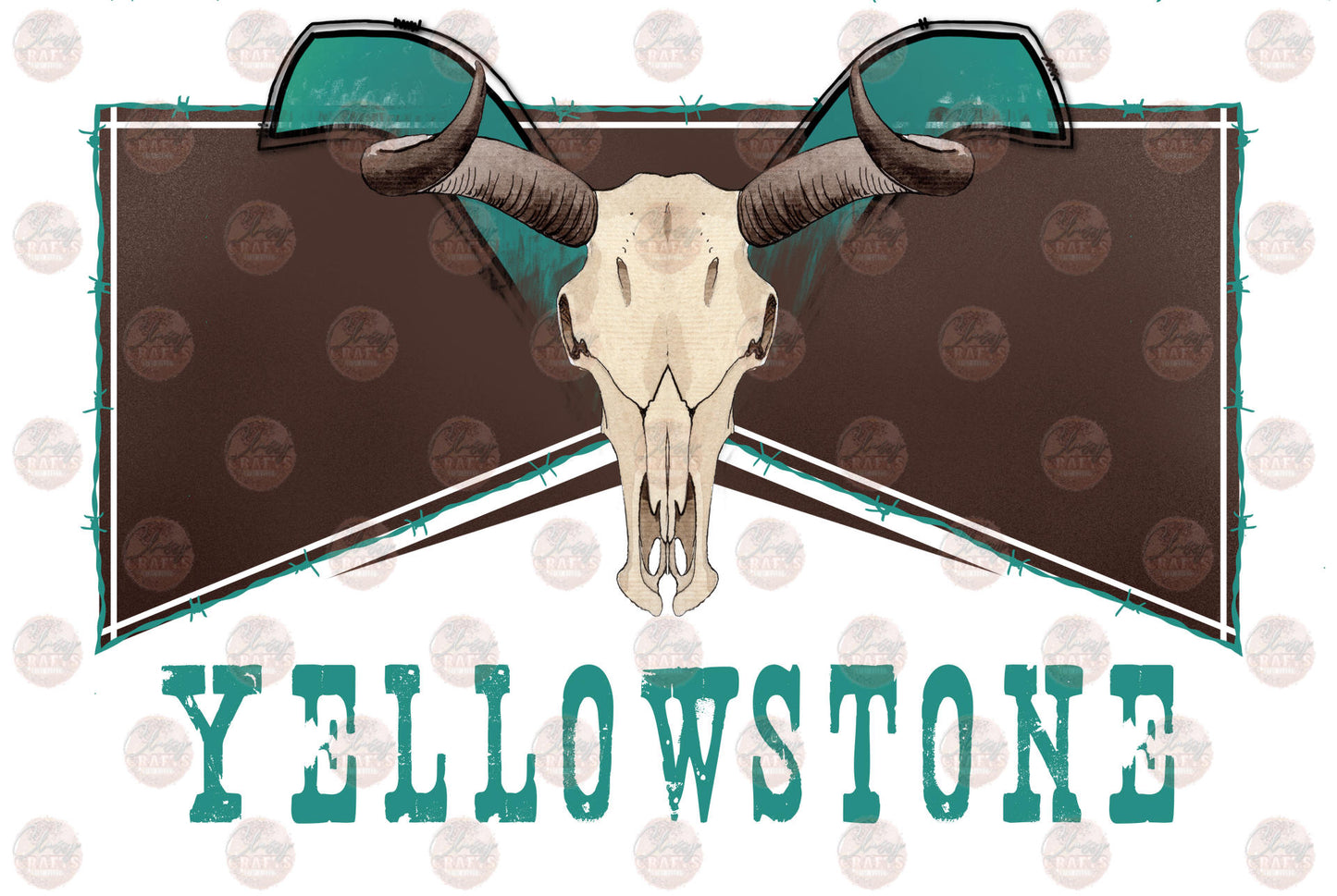 Yellowstone Bull Head 1 - Sublimation Transfer