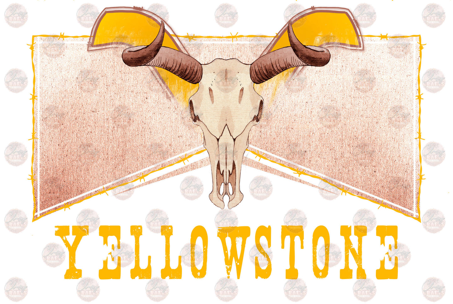 Yellowstone Bull Head 2 - Sublimation Transfer