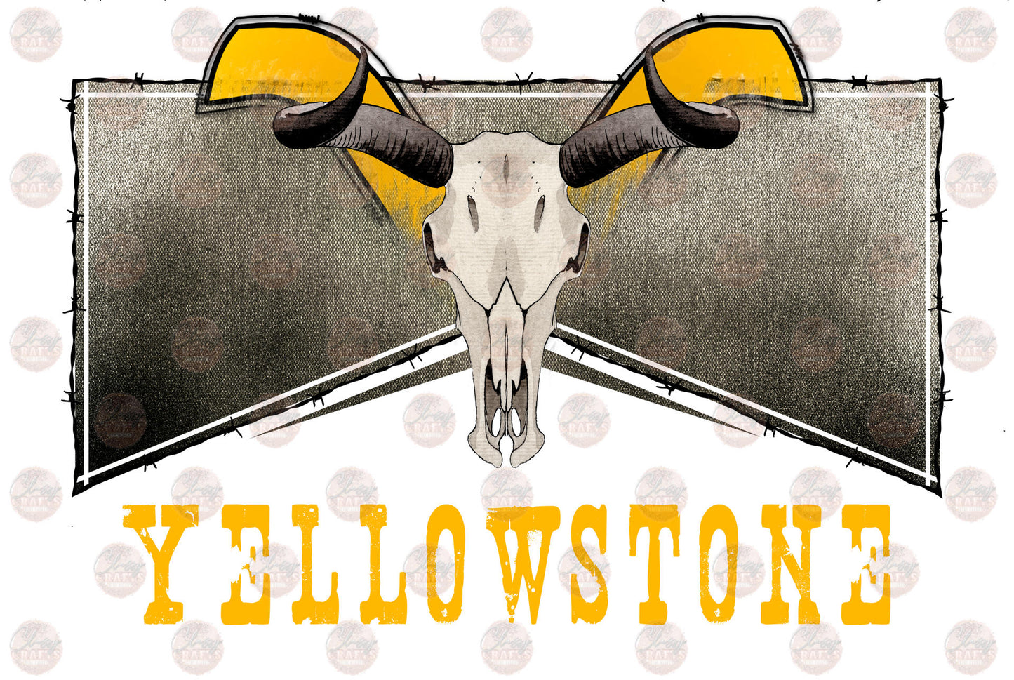 Yellowstone Bull Head 3 - Sublimation Transfer