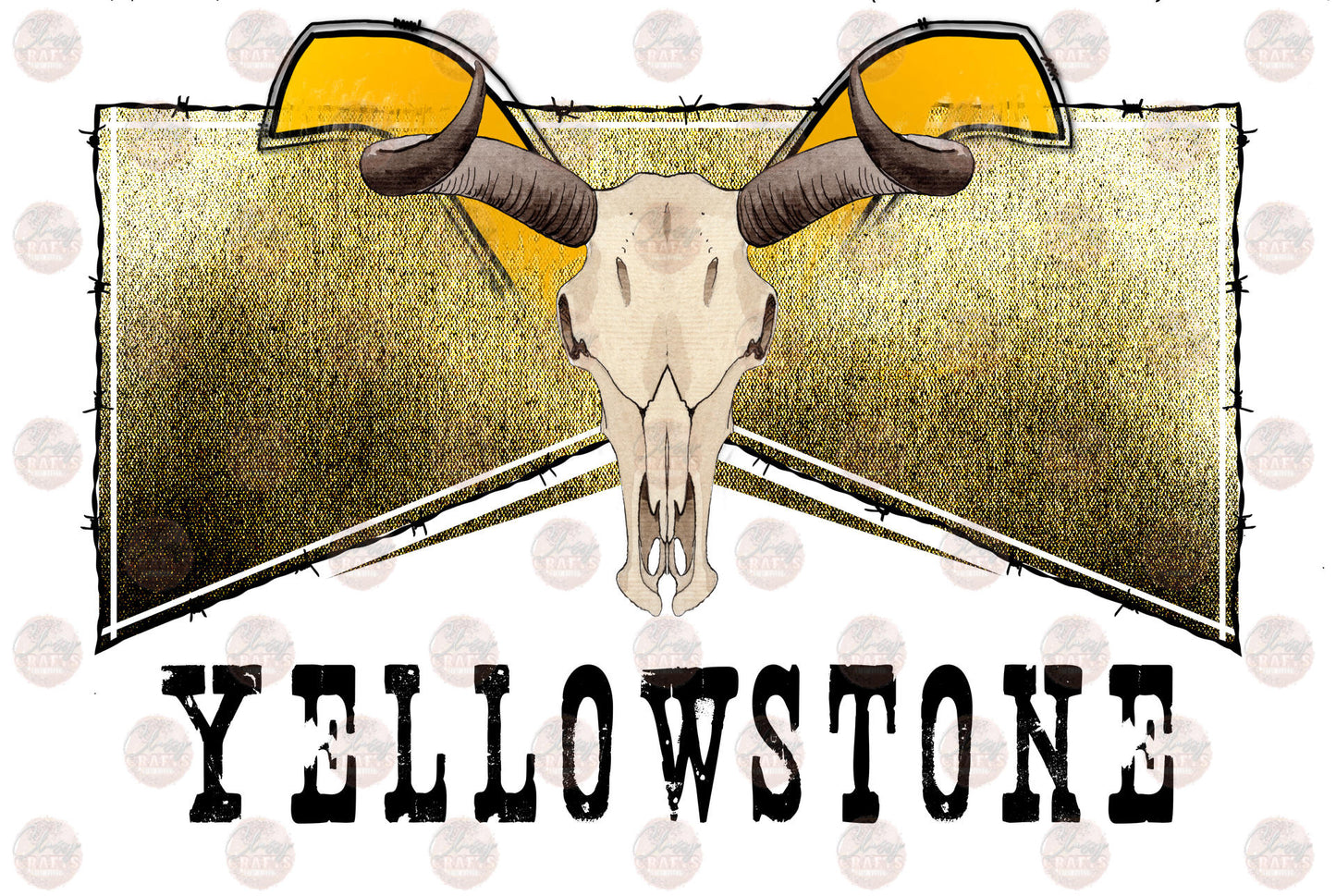 Yellowstone Bull Head 4 - Sublimation Transfer