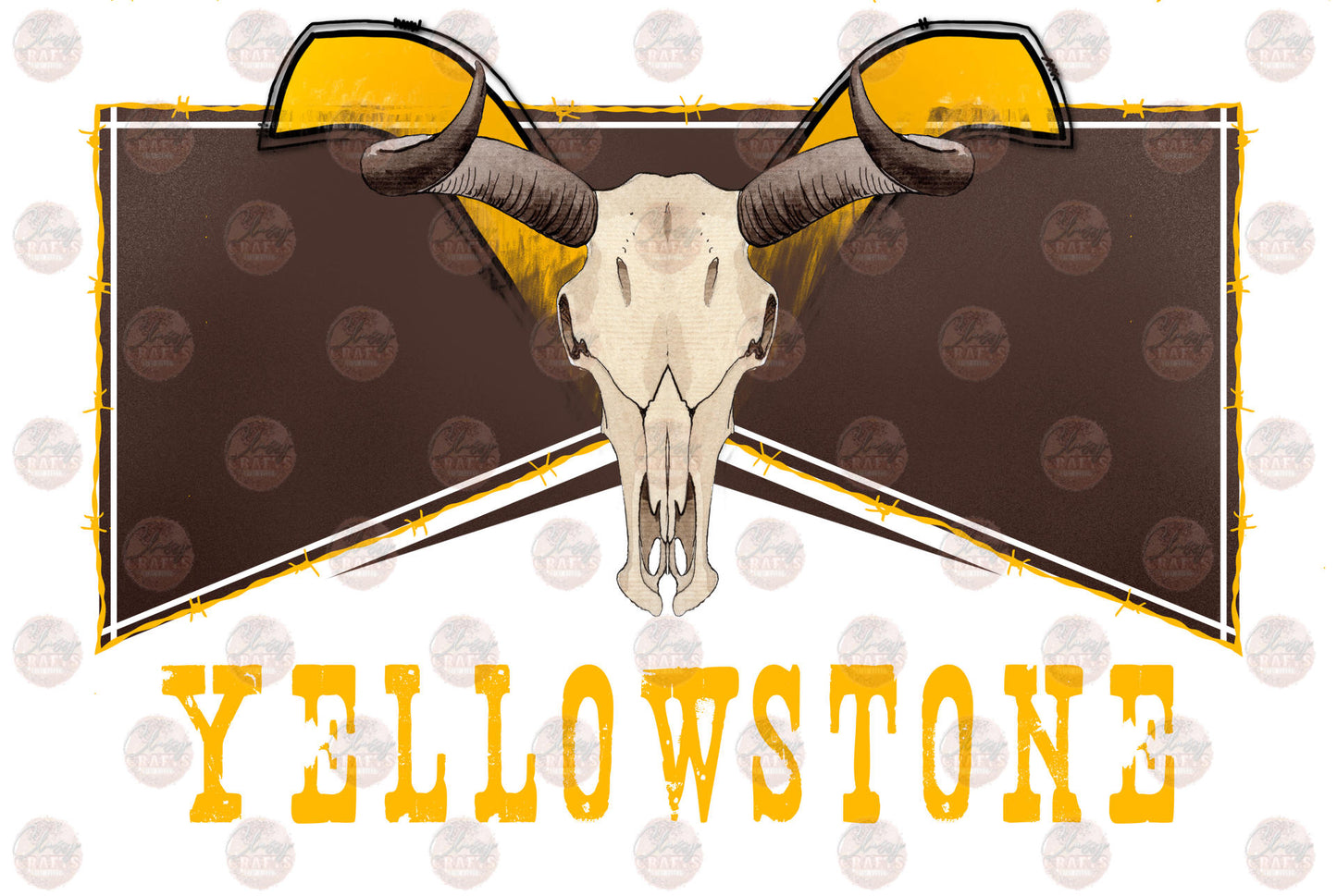 Yellowstone Bull Head 5 - Sublimation Transfer