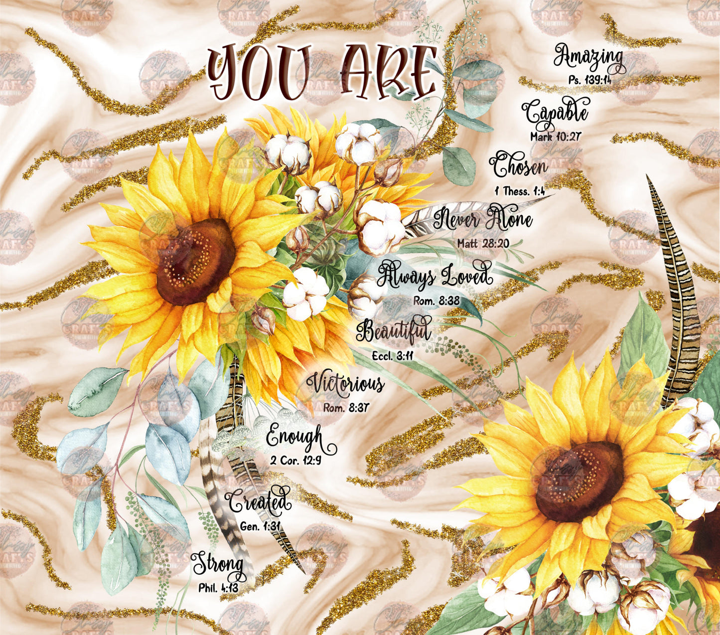 You Are Enough Plus Some Tumbler Wrap - Sublimation Transfer