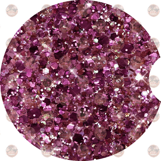 Burgundy Glitter Car Coaster - Sublimation Transfer