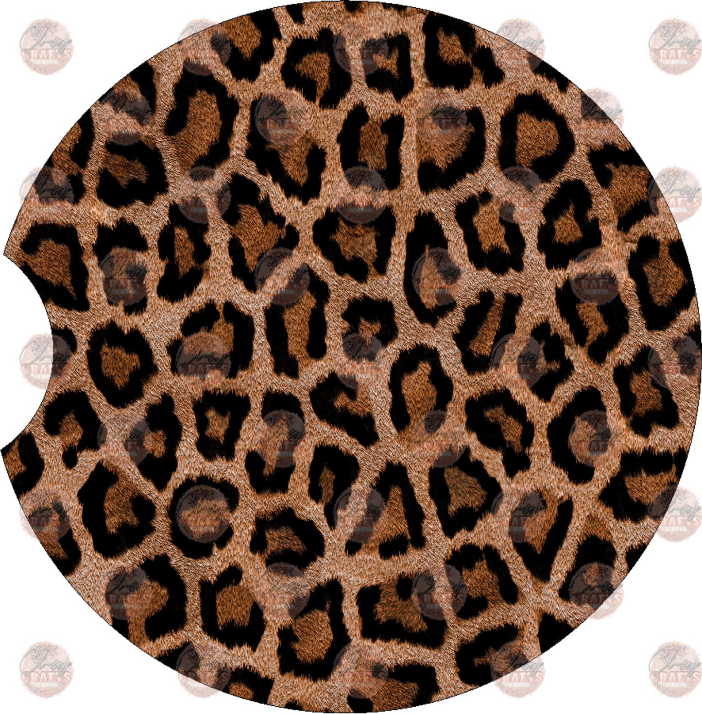 Cheetah Print Car Coaster - Sublimation Transfer