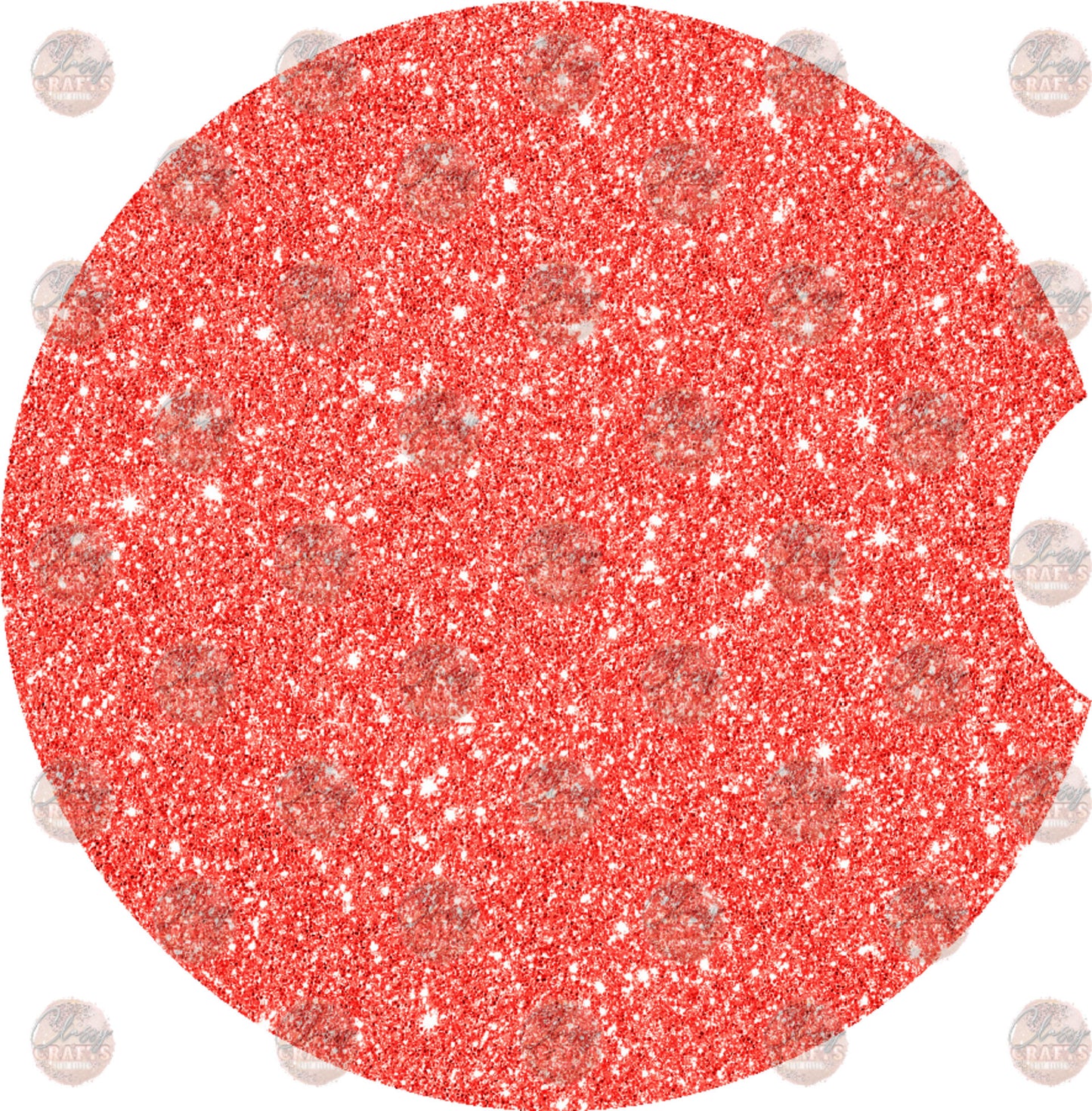 Coral Glitter Car Coaster- Sublimation Transfer