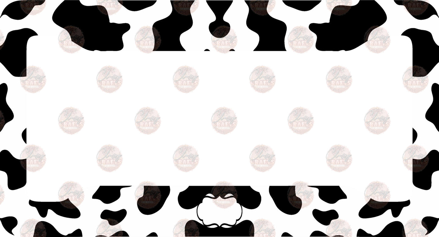 Cow Print 2 License Plate Frame- Sublimation Transfer