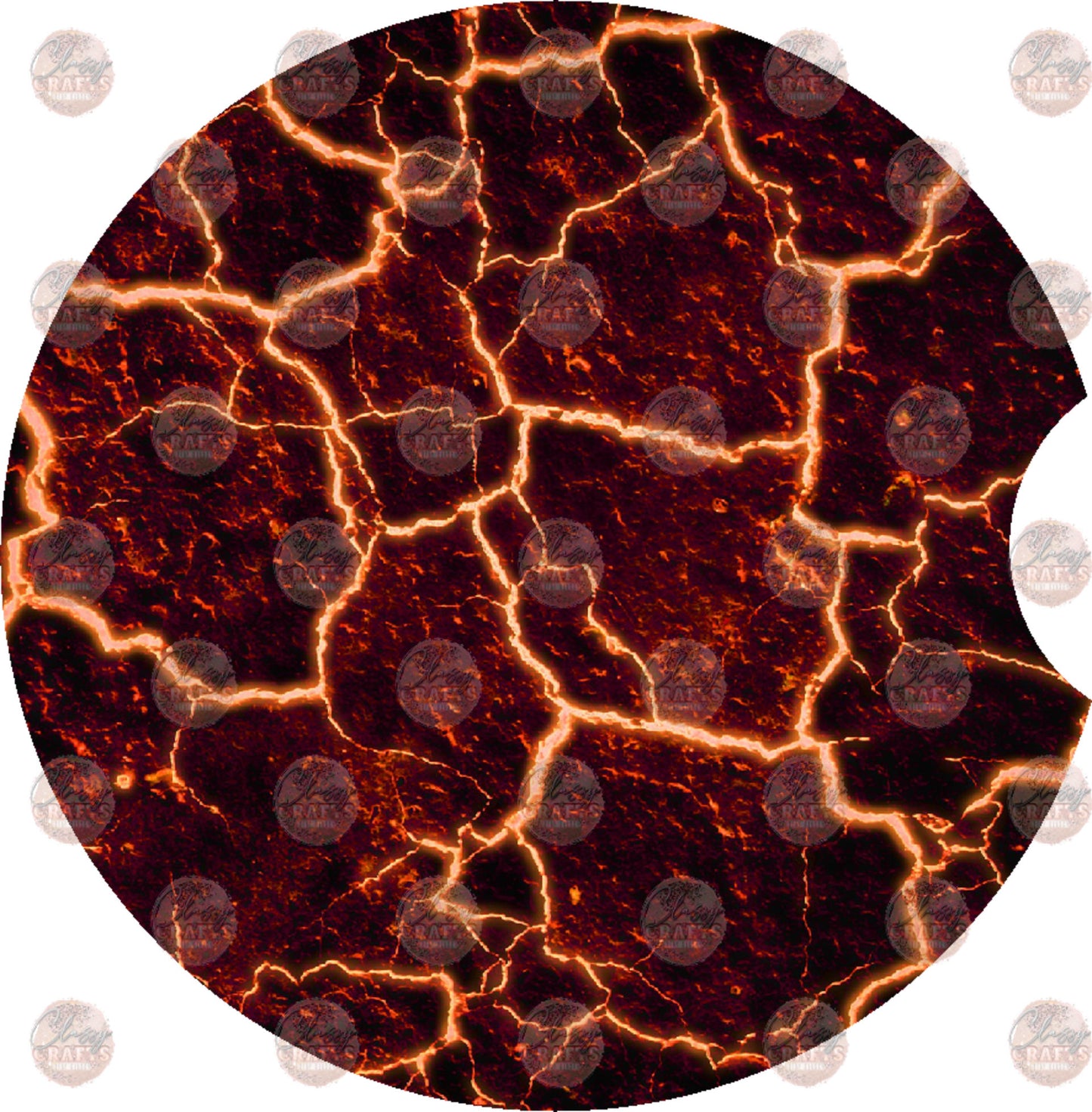 Lava Crack Car Coaster- Sublimation Transfer