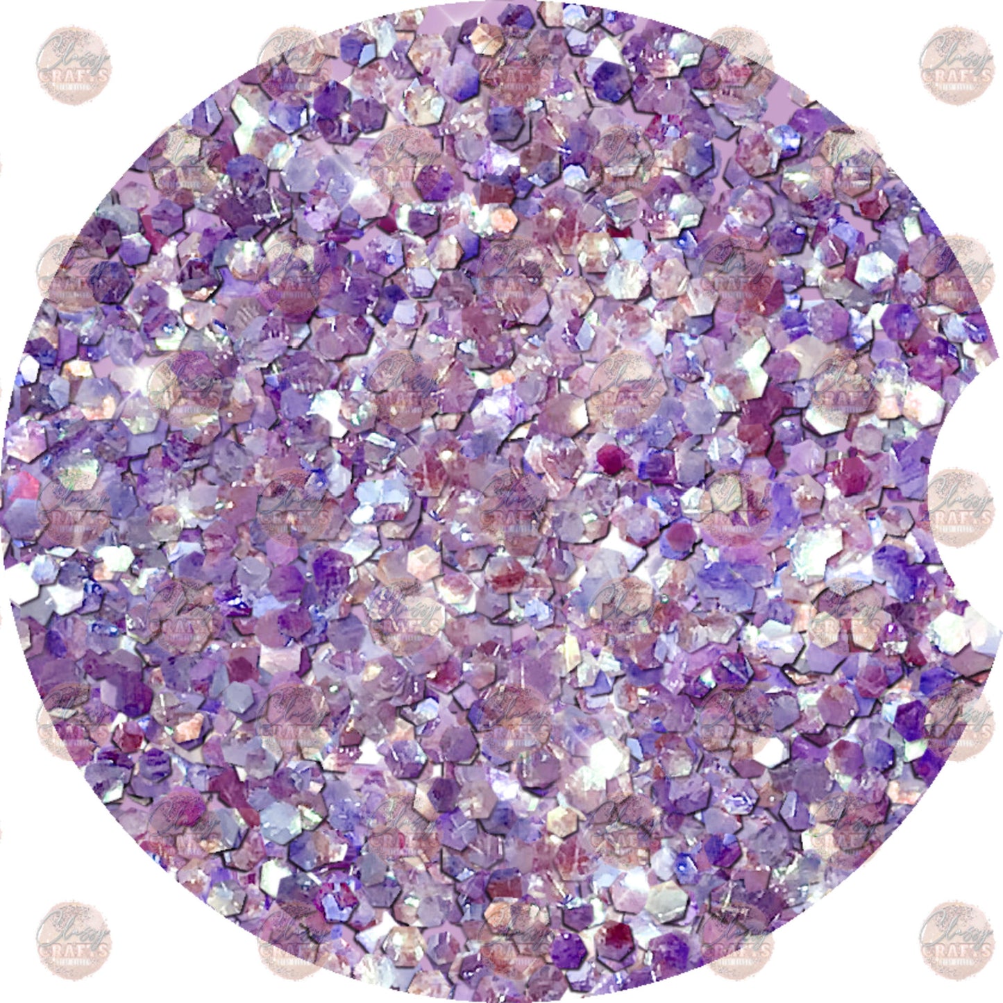 Purple Glitter 2 Car Coaster- Sublimation Transfer