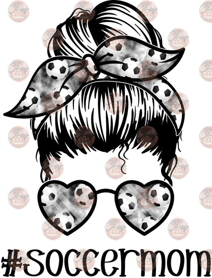 Soccer Mom Tie Dye Messy Bun Transfer