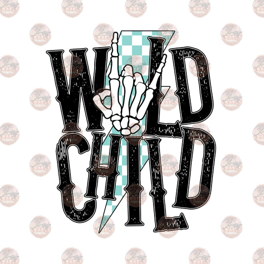 Wild Child Lightning Checkered - Sublimation Transfer